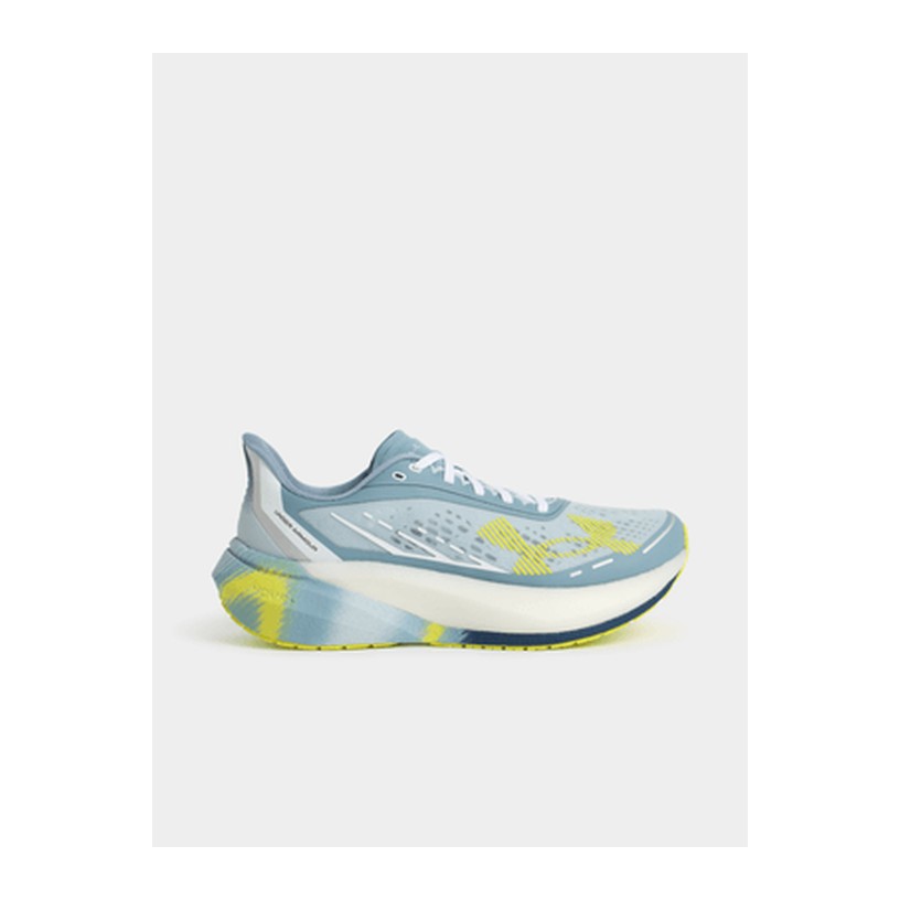 Under Armour Mens Velociti Distance Blue Fog/Yellow Running Shoes