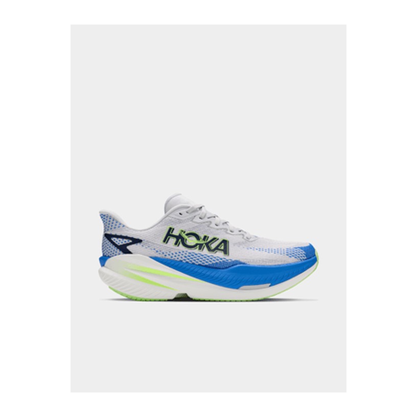Hoka Mens Mach X3 Cosmic Grey/Virtual Blue Running Shoes