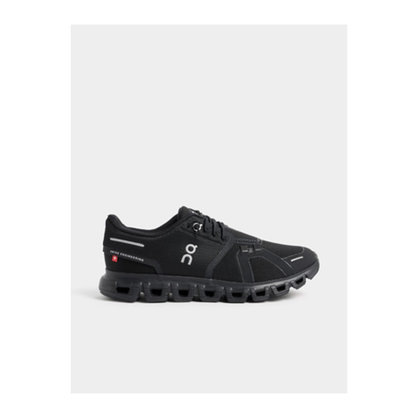 On Womens Cloud 6 Black Running Shoes