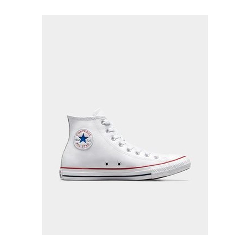 Mens Converse All Star Leather White Hi Top Sneaker