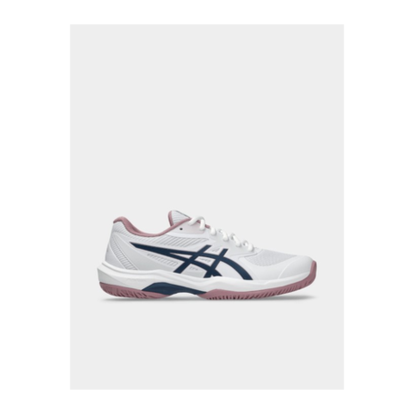 ASICS Womens Game FF White/Independence Blue Tennis Shoes