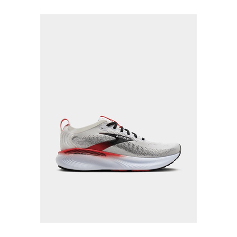 Brooks Mens Adrenaline GTS 25 White/Black/Red Running Shoes