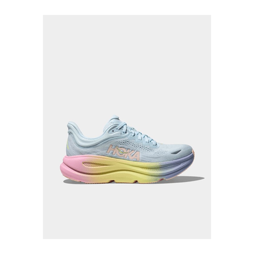 Hoka Womens Bondi 9 Glimmering Blue/Overcast Running Shoes