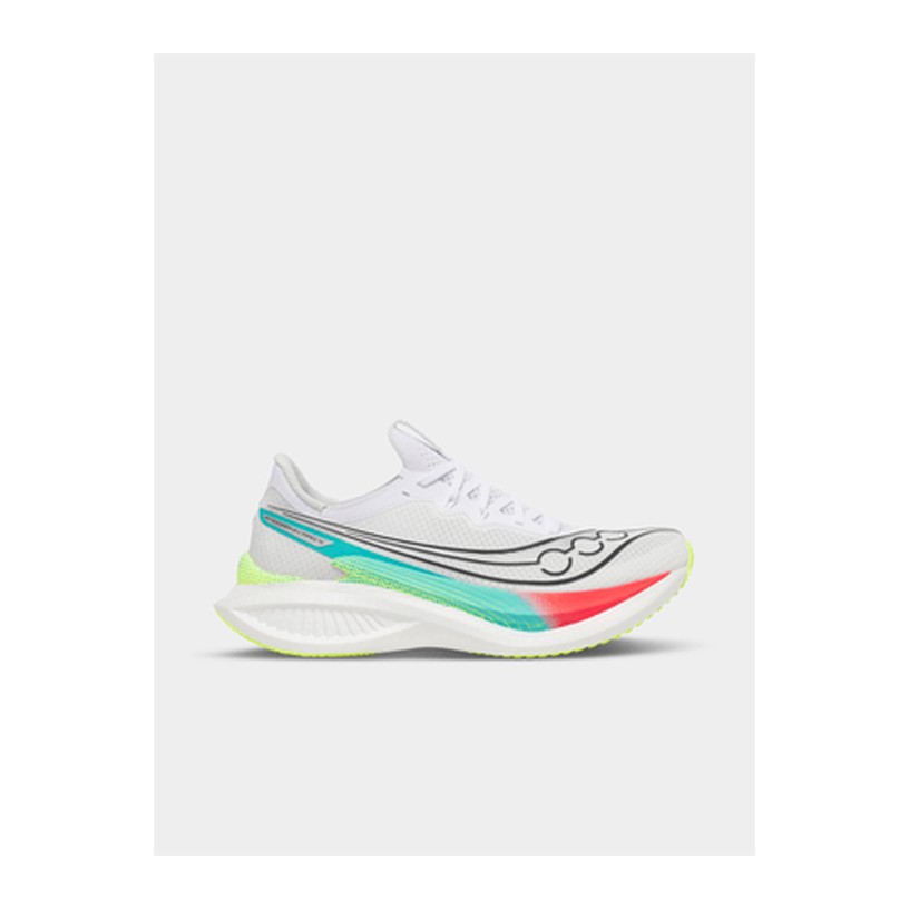 Saucony Mens Endorphin Pro 5 White/Multi Running Shoes