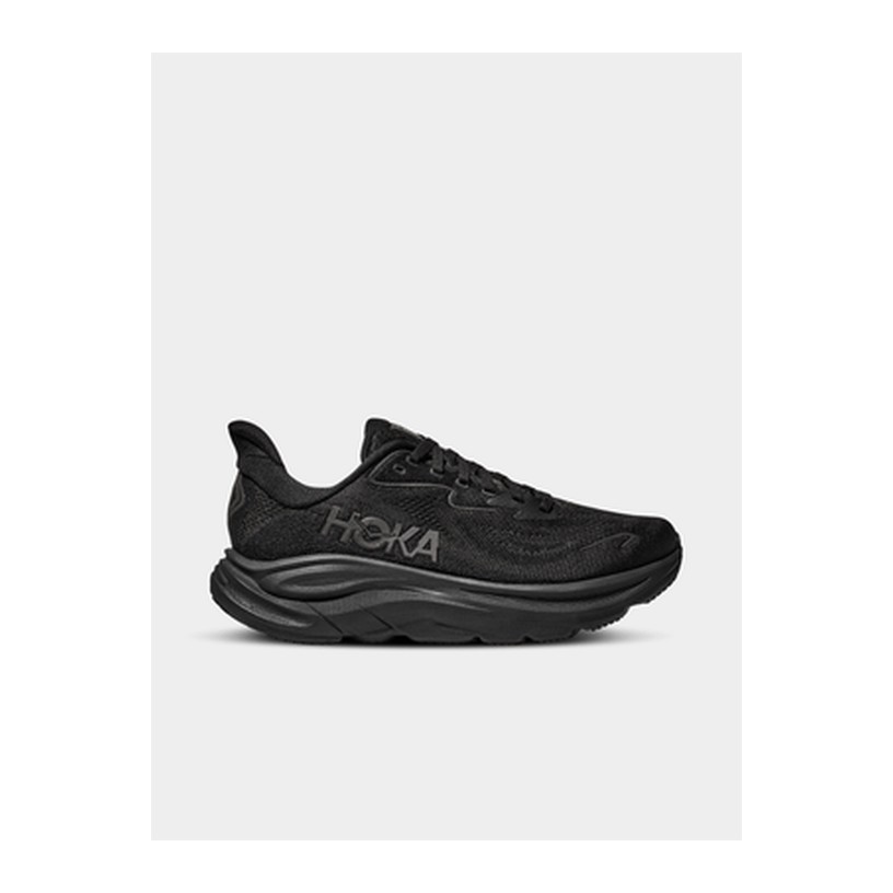 HOKA Mens Clifton 10 Black Running Shoes