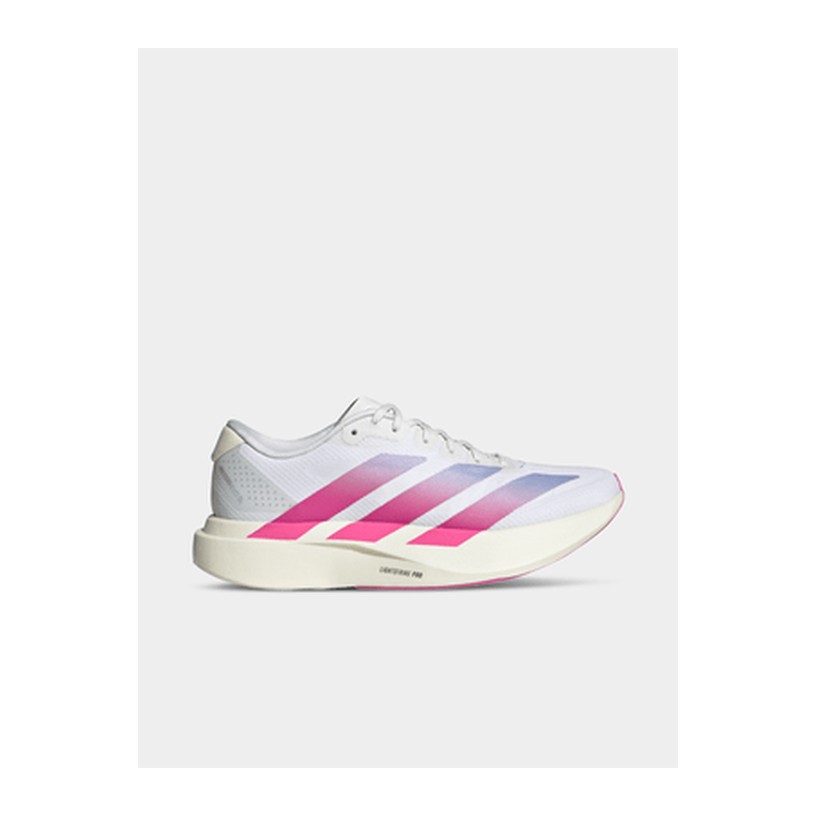 adidas Womens Adizero EVO SL White/Lucid Fuchsia Running Shoes