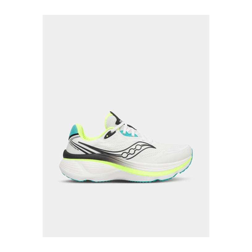 Saucony Mens Hurricane 26 White/Citron Running Shoes