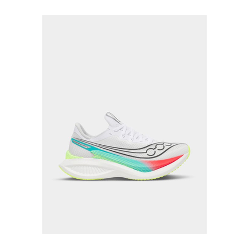 Saucony Womens Endorphin Pro 5 White/Multi Running Shoes