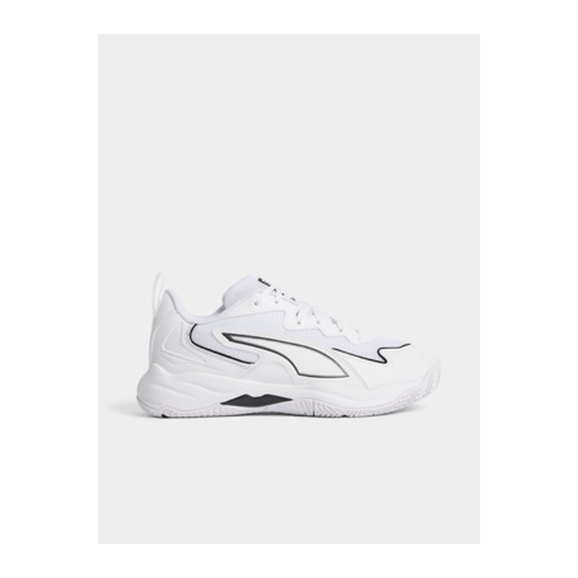 Puma Womens Solarflash 4 White/Black Netball Shoes