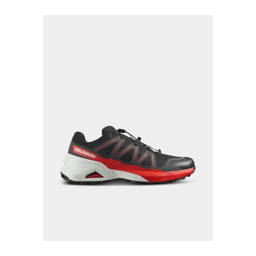 Salomon Mens Speedcross Peak Black/Red Trail Running Shoes