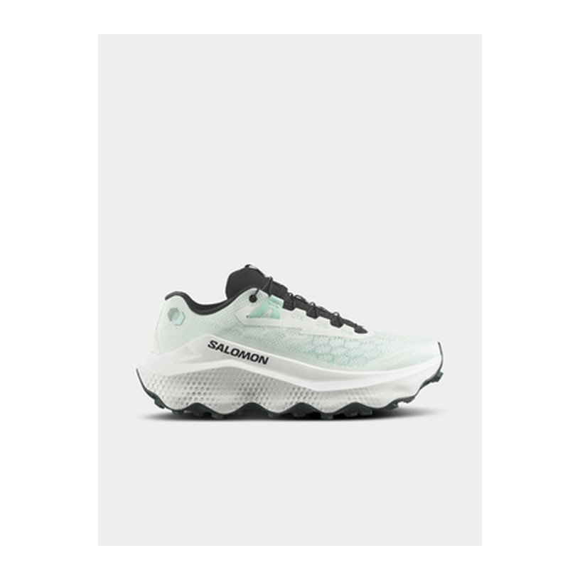 Salomon Womens Ultra Glide 4 Aqua/Vanilla Trail Running Shoes