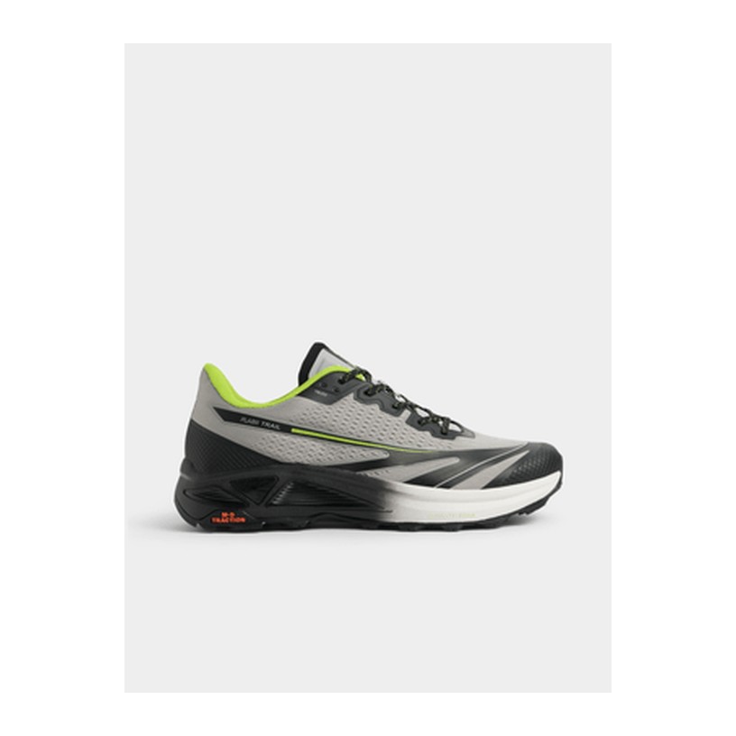Hi-Tec Mens Flash Trail Black/Grey Trail Running Shoes
