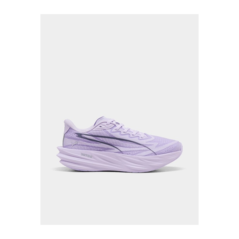 Puma Womens Deviate Nitro 4 Wide Light Lavender Running Shoes