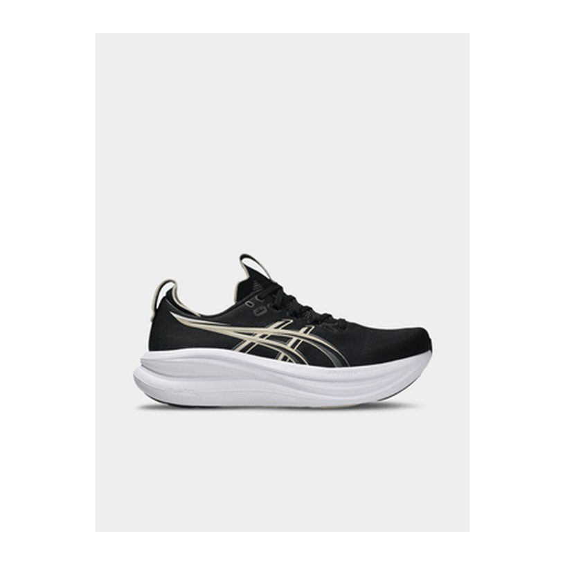 ASICS Mens Gel-Nimbus 28 Wide Black/Feather Grey Running Shoes