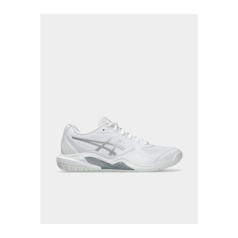 ASICS Womens Gel-Dedicate 9 White/Pure Silver Tennis Shoes